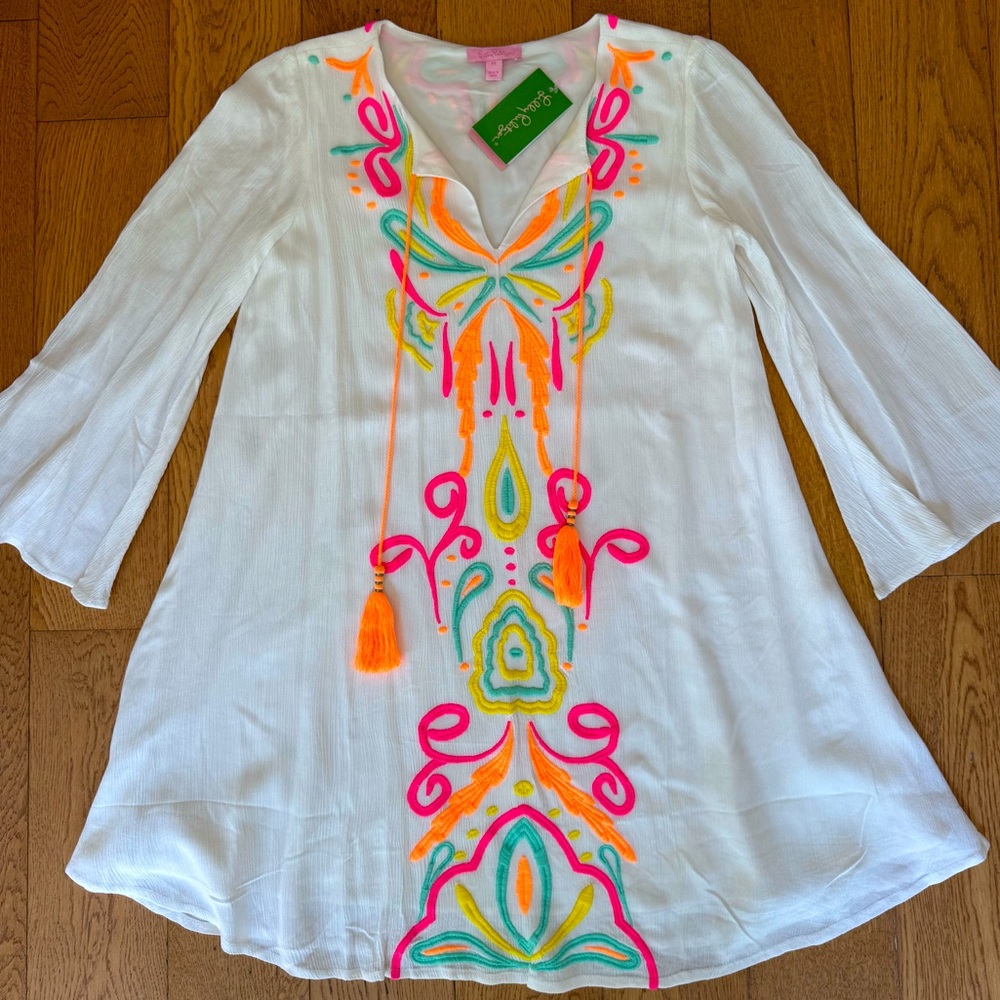 NWT Lilly Pulitzer Ellie Tunic Dress SZ XS Resort White - Picture 4 of 14